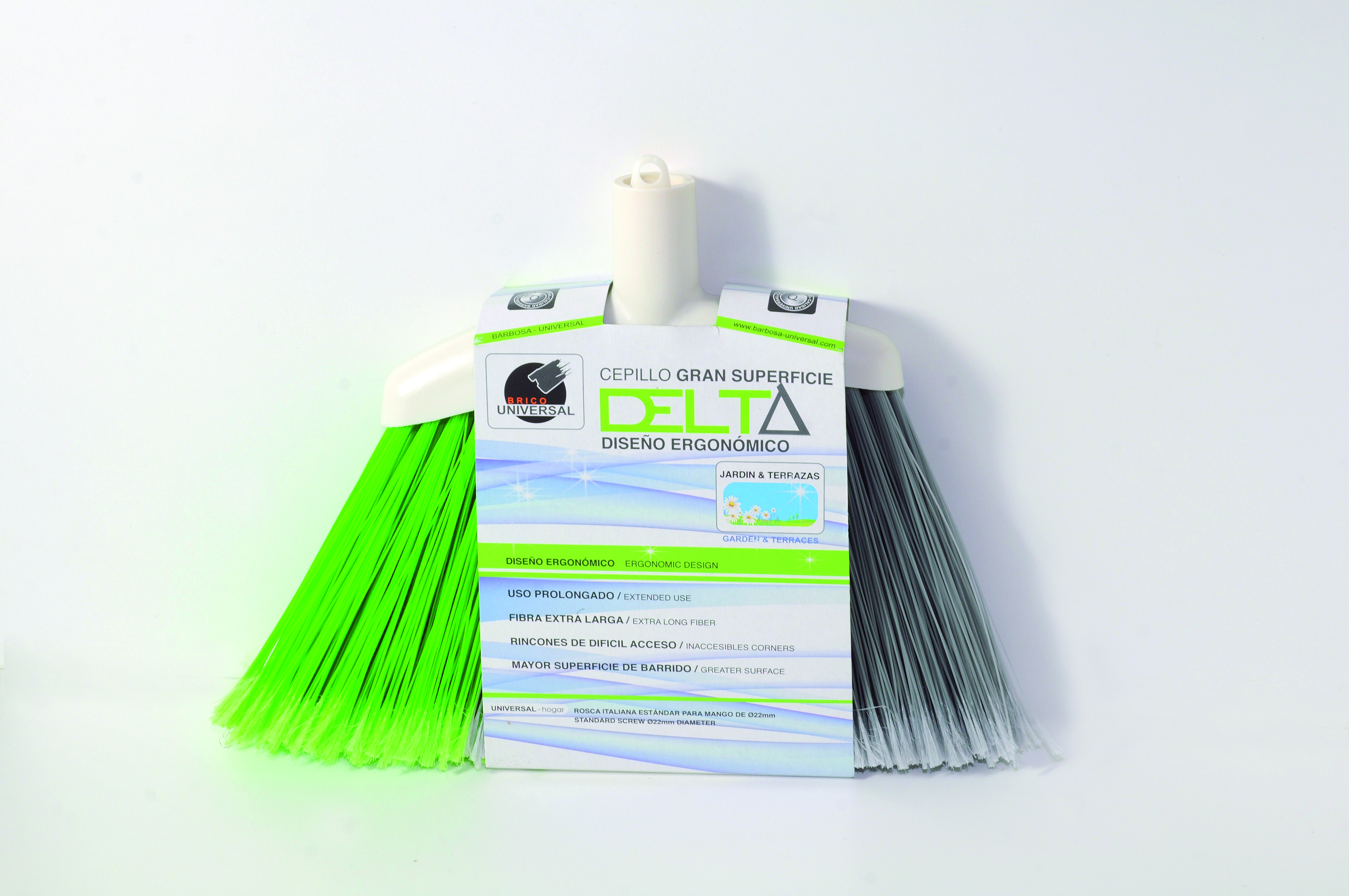 ESCOBA EXTERIOR BICOLOR SIN MANGO Ref.8611