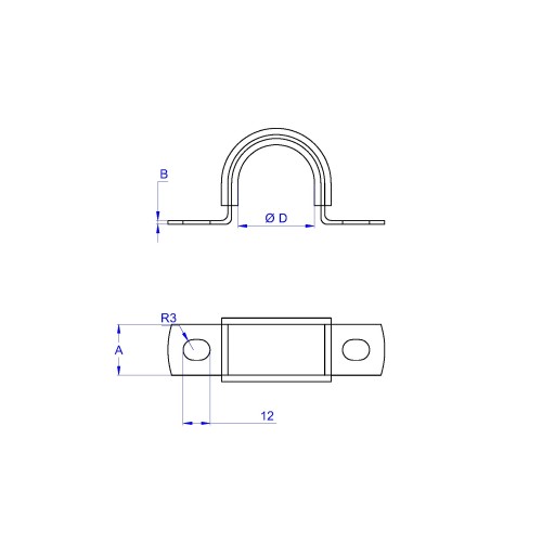 AB-IP [CP] Grapa puente isofónica para montaje. Abrazadera puente isofónica para montaje