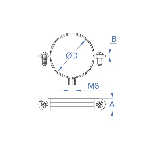 AB-CR [CP] Abrazadera cromada M6
