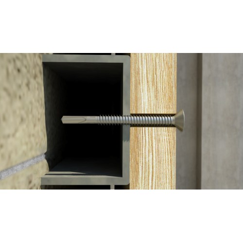 ABA [CP] Tornillo autotaladrante con broca de dos alas, cabeza avellanada. Zincado. Huella PH