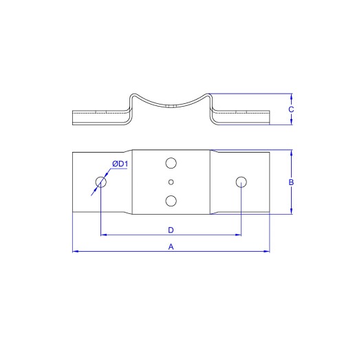AP-TJ [CP] Anclajes para postes. Abrazadera Tejana para Unión de postes de madera verticales y horizontales