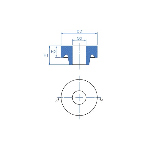 ARS-S [CP] Accesorios de estanqueidad para la instalación de placas solares. Arandela para tornillo doble rosca