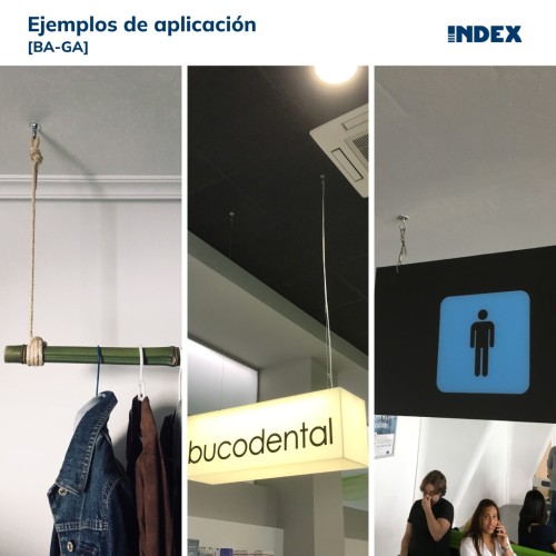 BA-GA [CP] Basculantes por gravedad para la fijación de elementos ligeros en falsos techos. Gancho