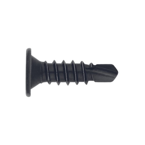 BCP N [CP] Tornillo autotaladrante de cabeza extraplana y huella PH. Zincado negro. Huella PH