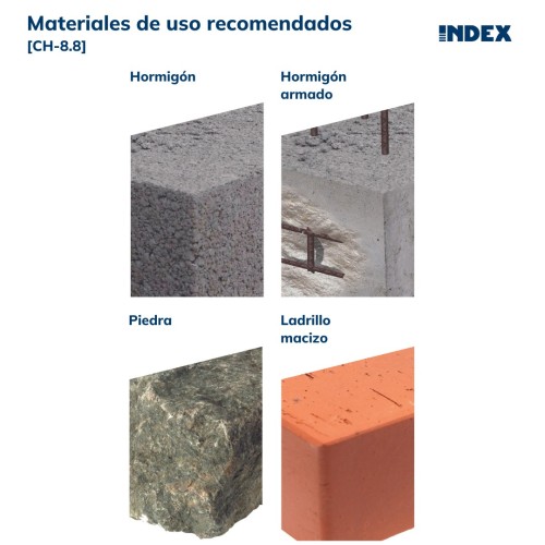 CH-8.8 [CP] Anclaje camisa antigiro para cargas medias. Tornillo hexagonal 8.8. Homologado ETE Opt.7