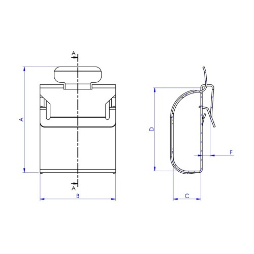 CL-CCS [CP] Conectores + Complementos para montaje de estructuras solares. Clip para conducción de cables. Simple