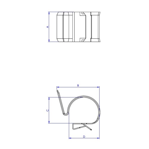 CL-SC [CP] Conectores + Complementos para montaje de estructuras solares. Clip para la sujeccion de conexiones entre cables