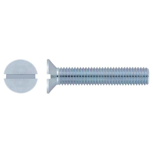 DIN-963 [CP] Tornillo rosca métrica con cabeza avellanada ranurada, 4.8. Tornillo rosca métrica con cabeza avellanada ranurada, 4.8. Zincado