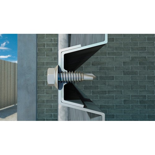 DIN-7504-K RE NI + ARVUL A2 [CP] Accesorios de  fijación directa para la instalación de placas solares. Tornillo autotaladrante punta reducida Atlantis C4-M + Arandela vulcanizada EPDM-inoxidable A2