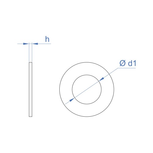 DIN-125 A2 [CP] Arandela plana. Inoxidable A2