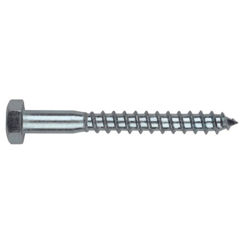 DIN-571 [CP] Tornillo con rosca para madera y aglomerado. Cabeza hexagonal. Zincado