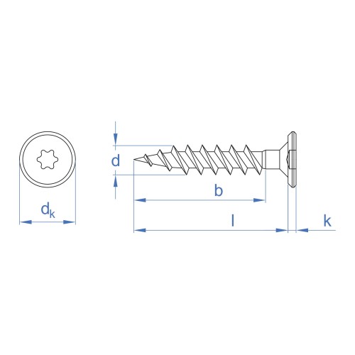 FIMA [CP] Tornillo de cabeza cilíndrica especial extraplana con rosca de doble hilo para aluminio. Zincado y huella TX.