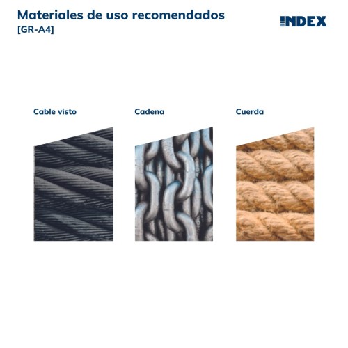 GR-A4 [CP] Grillete recto. Inoxidable A4