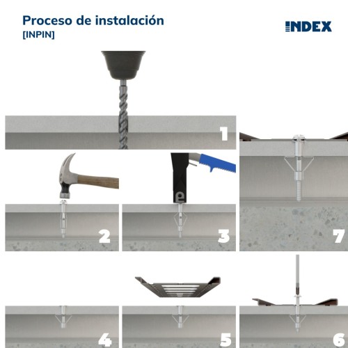 INPIN [CP] Anclaje Indemoll para fijación en elementos huecos. Pinza