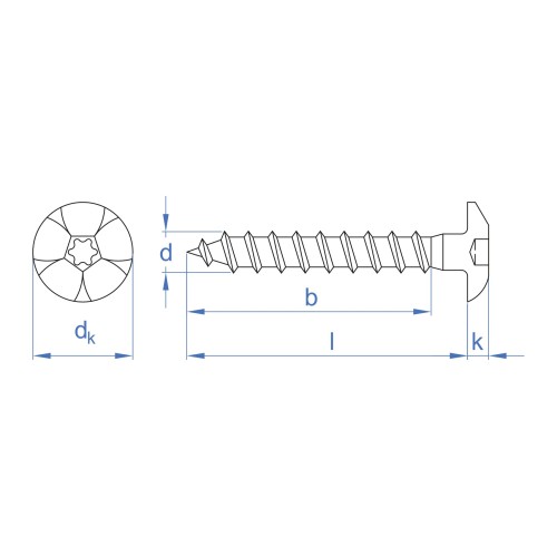 INV A2 [CP] Tornillo inviolable. Huella TX. Inoxidable A2