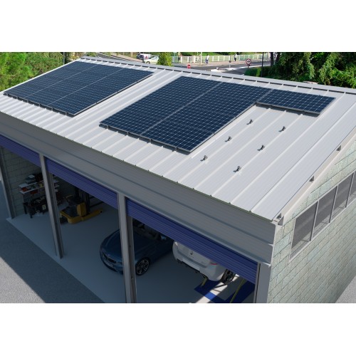 KC-GPD [CP] Kits para instalaciones solares coplanares. Coplanar con guía perforada Atlantis C4-M INDEXTRUT SOLAR GP-XS. Formato guía discontinua
