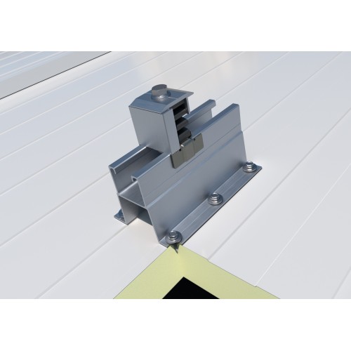 PSA-AV [CP] Perfiles, uniones, guías y empalmes para estructura de apoyo. Perfil de aluminio con alas para fijación directa discontinua en valle