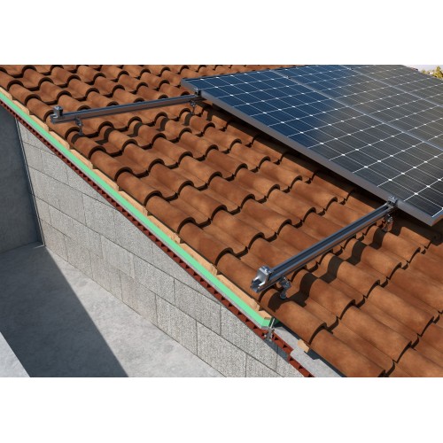 KC-PSC [CP] Kits para instalaciones solares coplanares. Coplanar con perfil de aluminio PSE-C. Fijación ensamblada lateral