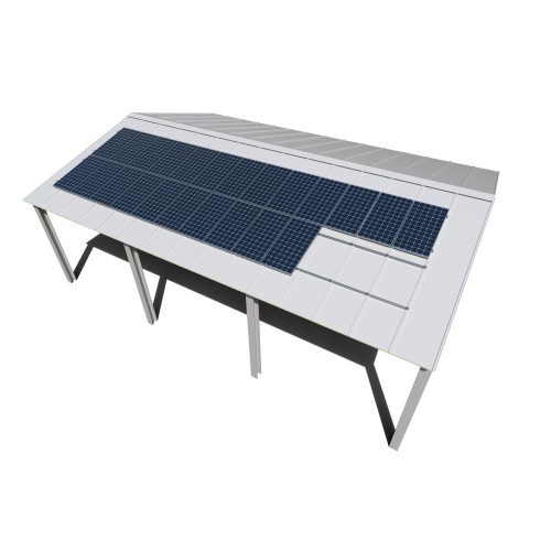 KC-PSC [CP] Kits para instalaciones solares coplanares. Coplanar con perfil de aluminio PSE-C. Fijación ensamblada lateral