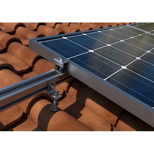 PMO-L [CP] Accesorios regulables para la instalación de placas solares. Pletina en “L” de aluminio para fijación lateral. Válida para perfil PSE-C