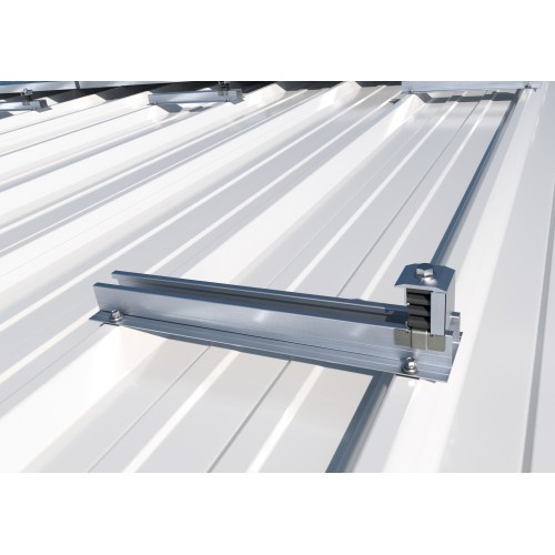 KC-PSD [CP] Kits para instalaciones solares coplanares. Coplanar con perfil con alas de aluminio (PSA-A). Fijación directa formato de perfil discontinuo