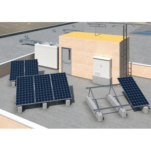 TPA-R [CP] Triángulos para instalación de placas solares. Triángulo regulable de aluminio premontado. Válido para perfil PSE-A