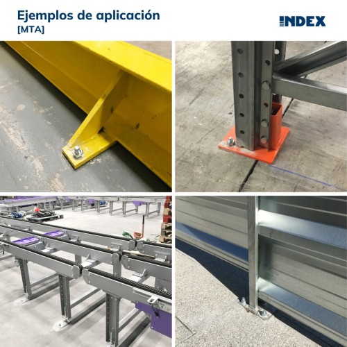 MTA [CP] Anclaje macho para cargas altas. Eje zincado. Clip zincado