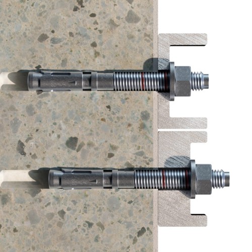 MTH-A4 [CP] Anclaje macho para cargas altas en hormigón no fisurado. Homologado ETE Opt.7. Eje inoxidable A4. Clip inoxidable A4