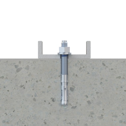 MTP [CP] Anclaje macho para cargas altas en hormigón fisurado y no fisurado. Homologado ETE Opt.1. Eje zincado. Clip inoxidable A4