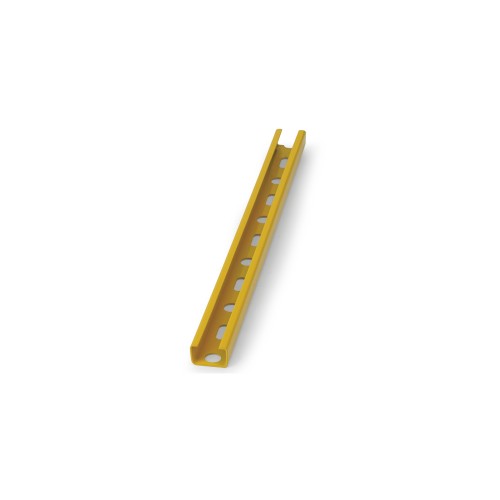 [CP GP-PL] Perfiles para cargas ligeras tipo "C". Guía perforada plastificada amarilla