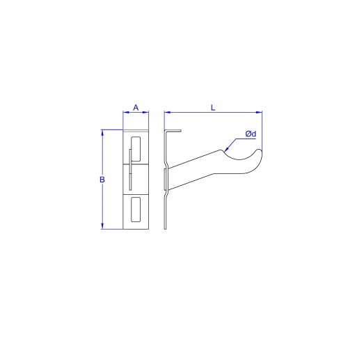 RA-FIN [CP] Soportes para radiadores de aluminio. Soporte ferroli inclinado. 2 PCS x KIT