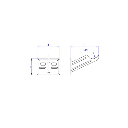 RA-RO [CP] Soportes para radiadores de aluminio. Soporte Roca. 2 PCS x KIT