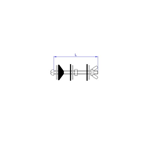 SA-CI [CP] Soportes de fijación para sanitarios. Fijación de cisterna. 2 PCS x KIT