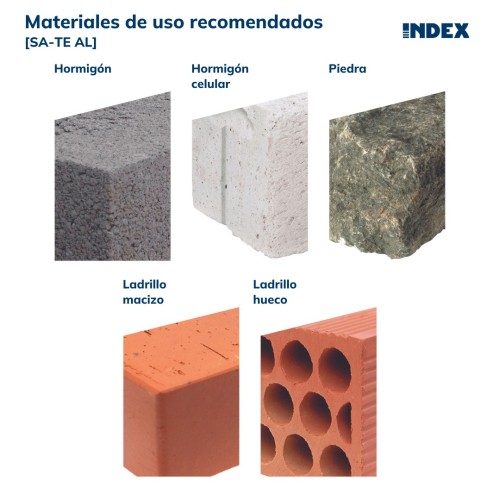 SA-TE AL [CP] Soportes de fijación para sanitarios. Fijación de termos y calentadores. Alcayata. 2 PCS x KIT
