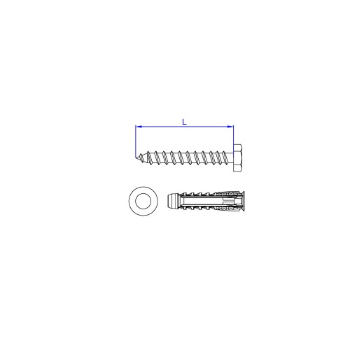 SA-TE TB [CP] Soportes de fijación para sanitarios. Fijación de termos y calentadores. Tornillo. 2 PCS x KIT