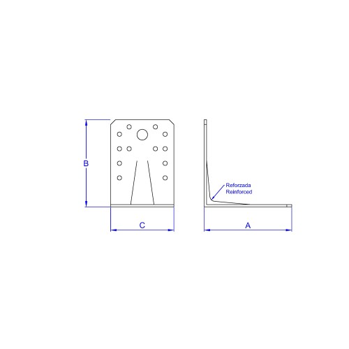 SC-RF [CP] Escuadras para unión de madera. Reforzada