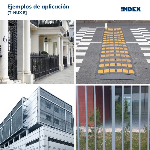 T-NUX E [CP] Taco de nylon universal de alto rendimiento. Cabeza hexagonal. Huella TX. Zincado. Homologado ETE