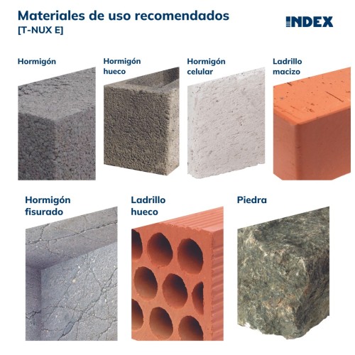 T-NUX E [CP] Taco de nylon universal de alto rendimiento. Cabeza hexagonal. Huella TX. Zincado. Homologado ETE