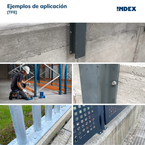 TFE [CP] Anclaje de fijación directa en hormigón con recubrimiento zincado. Homologado ETE Opt.1. Cabeza hexagonal
