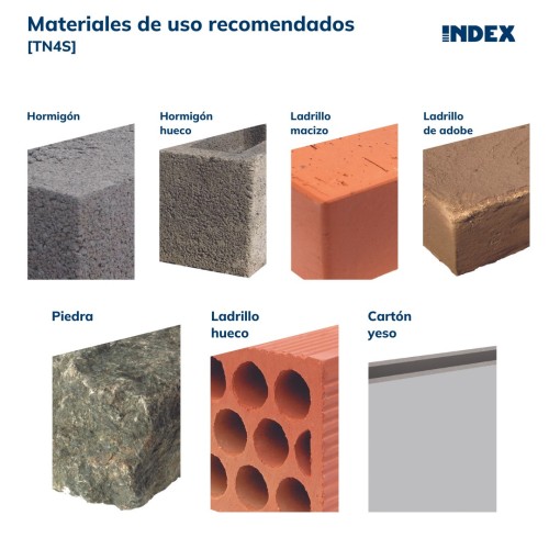 TN4S [CP] Taco de nylon anudable de 4 segmentos para todo tipo de materiales. Taco