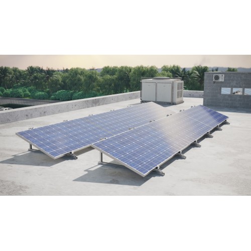 TPH-C [CP] Triángulos para instalación de placas solares. Triángulo horizontal cerrado de aluminio premontado