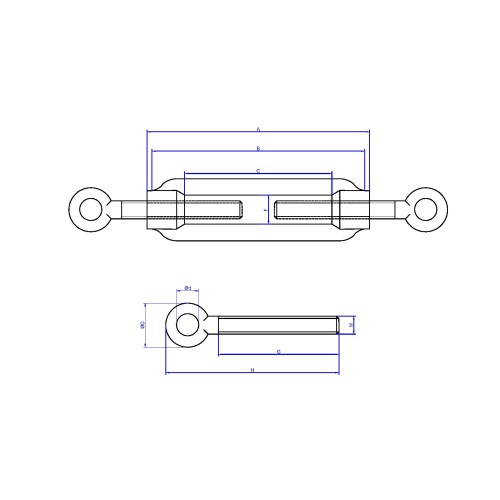 TS-AA A4 [CP] Tensor anilla/anilla DIN-1480. Inoxidable A4