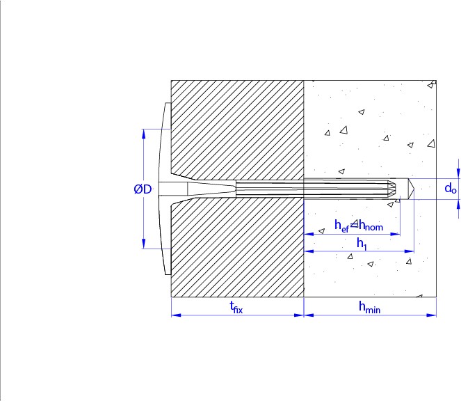 AIS-N [CP] Taco de fijación de paneles aislantes. Negro