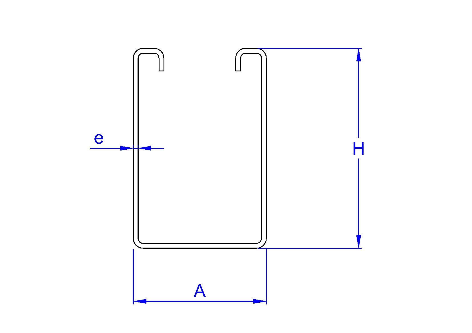 GP-VD [CP] Perfiles, uniones, guías y empalmes para estructura de apoyo. Guía perforada INDEXTRUT solar para fijación en valle discontinua. Acero Atlantis C4-M