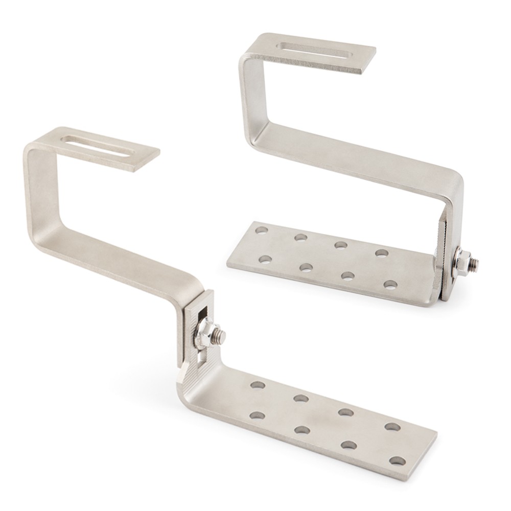 GS-TC [CP] Accesorios regulables para la instalación de placas solares. Gancho salvateja ajustable para teja curva. Inoxidable A2