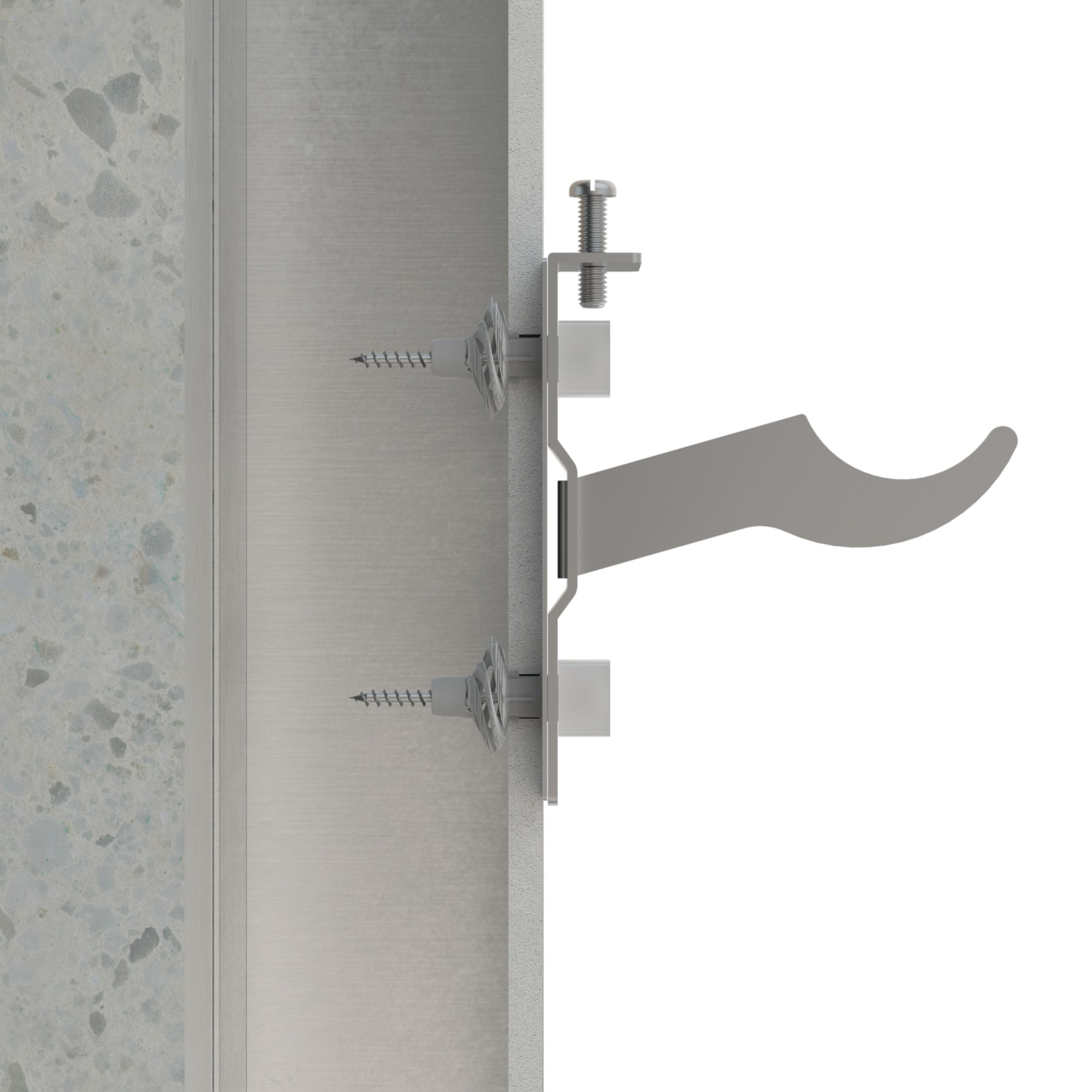 RA-FIN [CP] Soportes para radiadores de aluminio. Soporte ferroli inclinado. 2 PCS x KIT