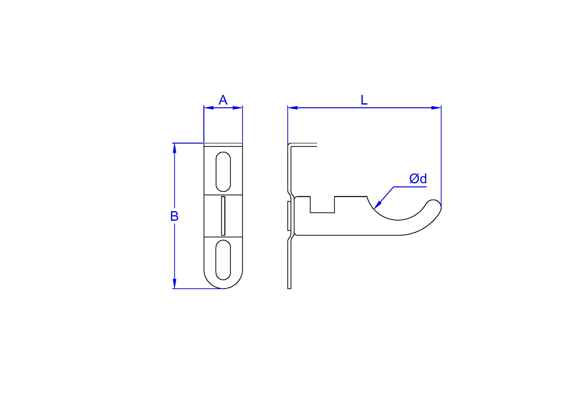 RA-FRE [CP] Soportes para radiadores de aluminio. Soporte ferroli recto. 2 PCS x KIT