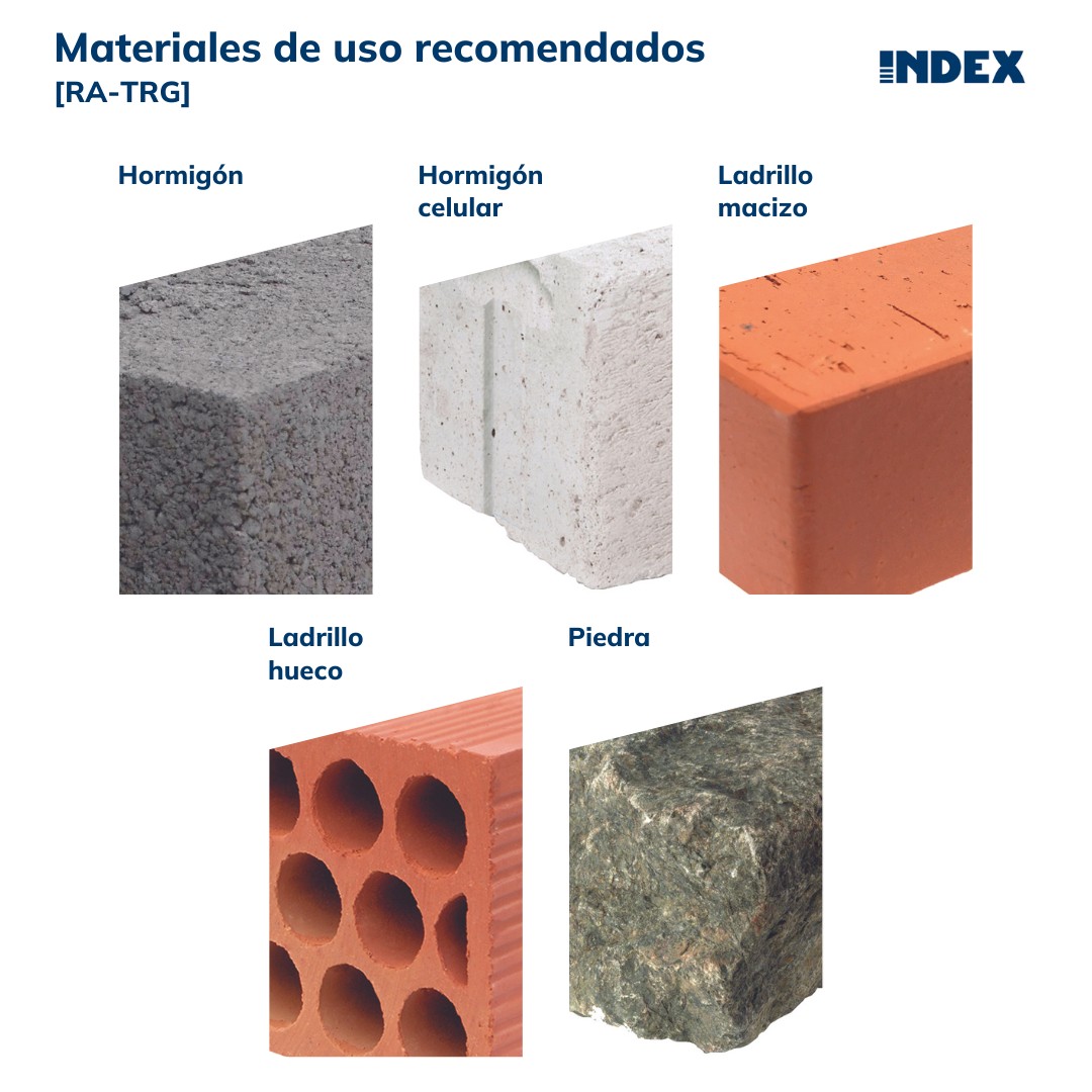 RA-TRG [CP] Soportes para radiadores de aluminio. Soporte triangular regulable con goma antivibraciones. 2 PCS x KIT