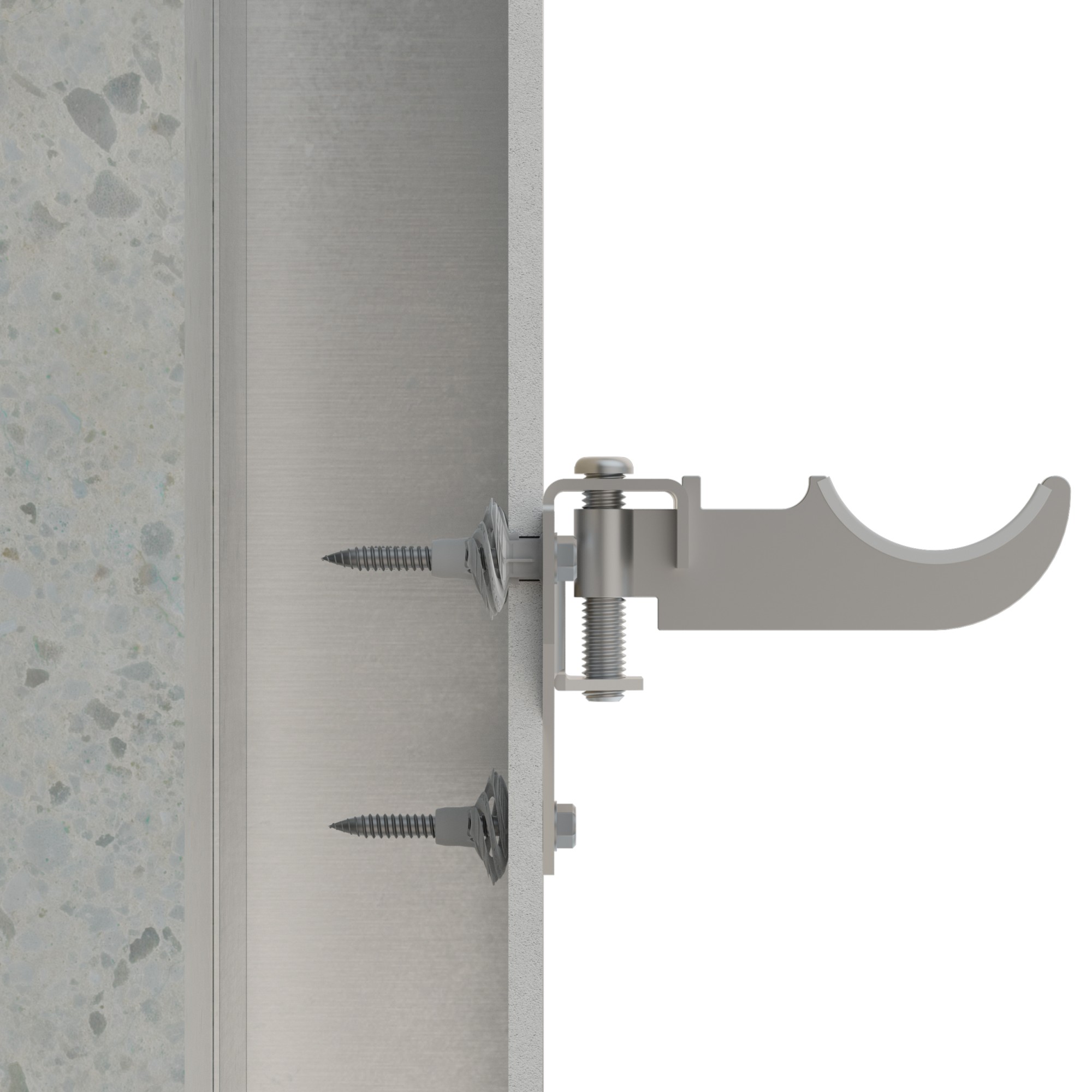 RA-TRG [CP] Soportes para radiadores de aluminio. Soporte triangular regulable con goma antivibraciones. 2 PCS x KIT