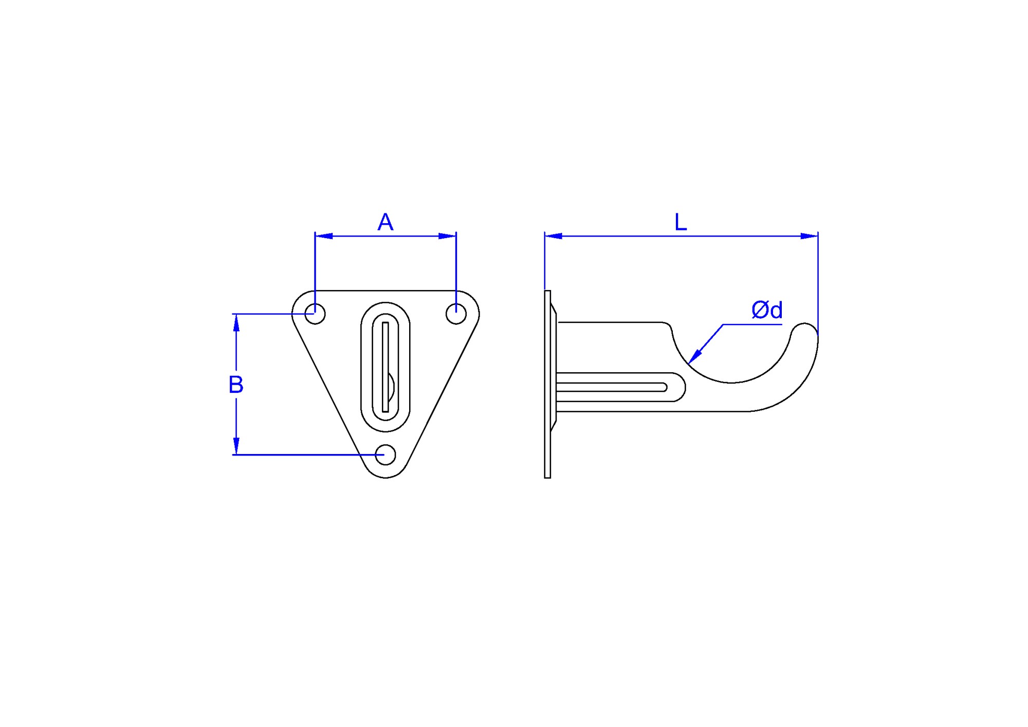 RA-TRI [CP] Soportes para radiadores de aluminio. Soporte triangular 1º